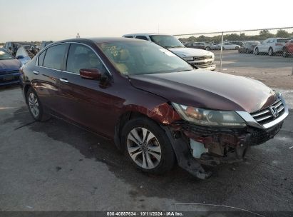 2015 HONDA ACCORD LX Maroon  Gasoline 1HGCR2F30FA135192 photo #1