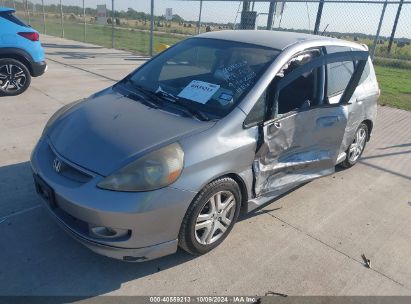 2007 HONDA FIT SPORT Gray  Gasoline JHMGD38657S000165 photo #3