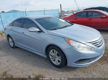 2014 HYUNDAI SONATA GLS Light Blue  Gasoline 5NPEB4AC1EH921606 photo #1