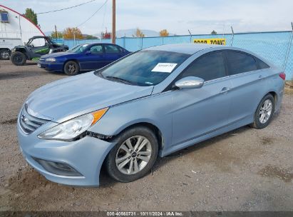 2014 HYUNDAI SONATA GLS Light Blue  Gasoline 5NPEB4AC1EH921606 photo #3