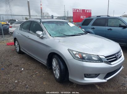 2013 HONDA ACCORD EX-L V-6 Silver  Gasoline 1HGCR3F85DA027813 photo #1