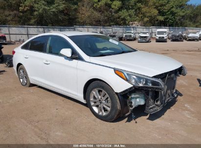 2015 HYUNDAI SONATA SE White  Gasoline 5NPE24AF1FH226473 photo #1