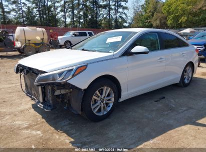 2015 HYUNDAI SONATA SE White  Gasoline 5NPE24AF1FH226473 photo #3