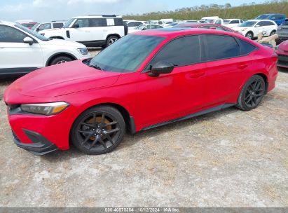 2022 HONDA CIVIC SI SEDAN Red  Gasoline 2HGFE1E50NH470782 photo #3