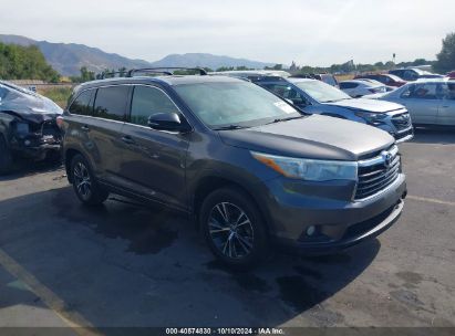 2016 TOYOTA HIGHLANDER XLE V6 Gray  Gasoline 5TDJKRFH8GS264476 photo #1