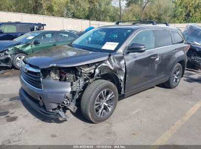 2016 TOYOTA HIGHLANDER XLE V6 Gray  Gasoline 5TDJKRFH8GS264476 photo #3