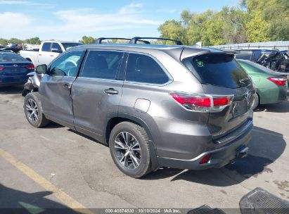 2016 TOYOTA HIGHLANDER XLE V6 Gray  Gasoline 5TDJKRFH8GS264476 photo #4