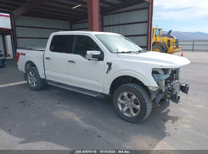 2022 FORD F-150 LARIAT White  Gasoline 1FTFW1E88NFA29022 photo #1