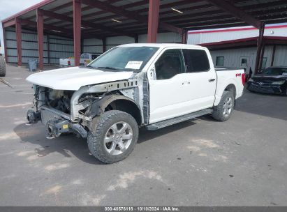 2022 FORD F-150 LARIAT White  Gasoline 1FTFW1E88NFA29022 photo #3