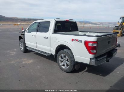 2022 FORD F-150 LARIAT White  Gasoline 1FTFW1E88NFA29022 photo #4