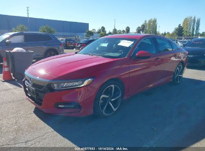 2018 HONDA ACCORD SPORT 2.0T Red  Gasoline 1HGCV2F35JA037568 photo #3