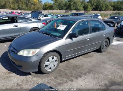 2005 HONDA CIVIC LX Gray  Gasoline 2HGES16575H632314 photo #3