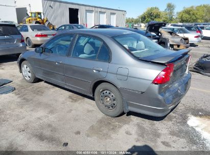 2005 HONDA CIVIC LX Gray  Gasoline 2HGES16575H632314 photo #4