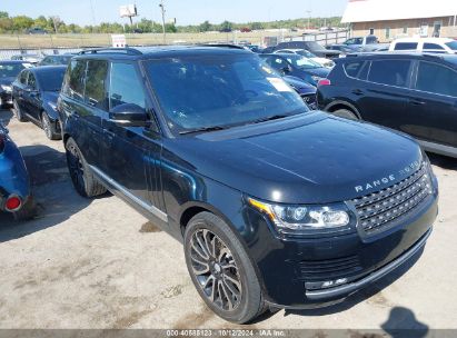 2016 LAND ROVER RANGE ROVER 3.0L V6 SUPERCHARGED Black  Gasoline SALGR2PF2GA320265 photo #1