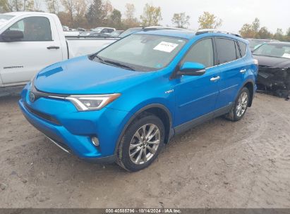 2016 TOYOTA RAV4 HYBRID LIMITED Blue  Hybrid JTMDJREV4GD024182 photo #3