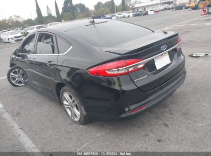 2018 FORD FUSION SE Black  Gasoline 3FA6P0HD1JR224897 photo #4