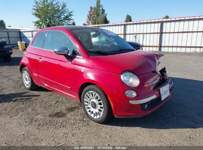 2012 FIAT 500 LOUNGE Red  Gasoline 3C3CFFCR9CT179904 photo #1