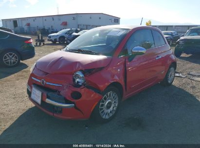 2012 FIAT 500 LOUNGE Red  Gasoline 3C3CFFCR9CT179904 photo #3