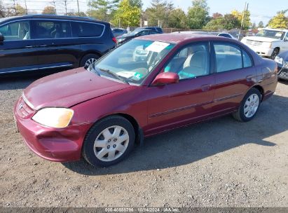 2002 HONDA CIVIC Burgundy  Gasoline 2HGES16802H901601 photo #3