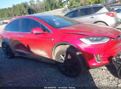 2020 TESLA MODEL X LONG RANGE DUAL MOTOR ALL-WHEEL DRIVE/LONG RANGE PLUS DUAL MOTOR ALL-WHEEL DRIVE Red  Electric 5YJXCBE25LF231770 photo #1