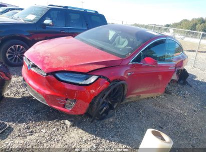 2020 TESLA MODEL X LONG RANGE DUAL MOTOR ALL-WHEEL DRIVE/LONG RANGE PLUS DUAL MOTOR ALL-WHEEL DRIVE Red  Electric 5YJXCBE25LF231770 photo #3