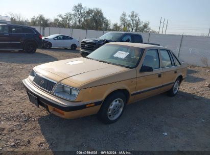 1986 CHRYSLER LEBARON GTS Gold  Gasoline 1C3BH48E1GN131609 photo #3