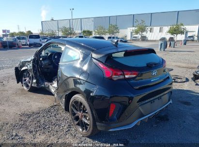 2019 HYUNDAI VELOSTER Black  Gasoline KMHTH6AB3KU010957 photo #4