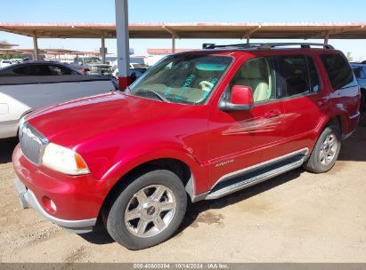 2004 LINCOLN AVIATOR Red  Gasoline 5LMEU88H44ZJ40971 photo #3