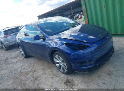 2022 TESLA MODEL Y LONG RANGE DUAL MOTOR ALL-WHEEL DRIVE Blue  Electric 7SAYGDEE7NA015162 photo #1