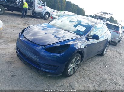 2022 TESLA MODEL Y LONG RANGE DUAL MOTOR ALL-WHEEL DRIVE Blue  Electric 7SAYGDEE7NA015162 photo #3