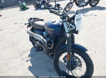 2022 TRIUMPH MOTORCYCLE STREET SCRAMBLER Blue  Gasoline SMTD44G77NTAX6566 photo #1