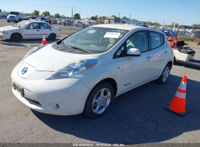 2012 NISSAN LEAF SL White  Electric JN1AZ0CP3CT024169 photo #3