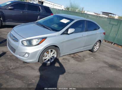 2013 HYUNDAI ACCENT GLS Silver  Gasoline KMHCU4AEXDU433581 photo #3