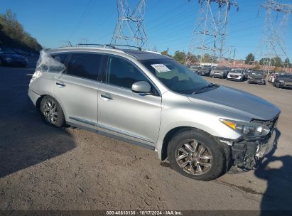 2013 INFINITI JX35 Silver  Gasoline 5N1AL0MM6DC326457 photo #1