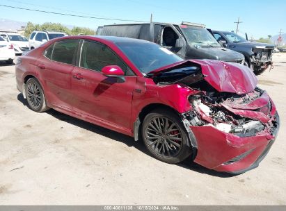 2018 TOYOTA CAMRY SE Red  Gasoline 4T1B11HK1JU532915 photo #1