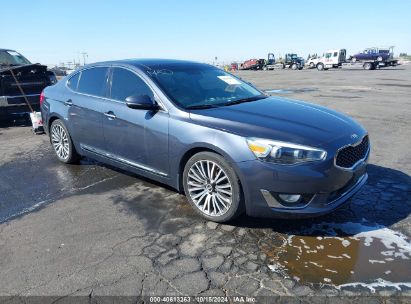 2014 KIA CADENZA PREMIUM Blue  Gasoline KNALN4D70E5134429 photo #1