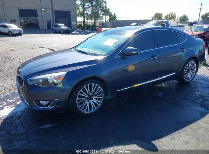 2014 KIA CADENZA PREMIUM Blue  Gasoline KNALN4D70E5134429 photo #3