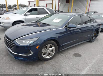 2022 HYUNDAI SONATA SE Dark Blue  Gasoline 5NPEG4JA5NH147358 photo #3