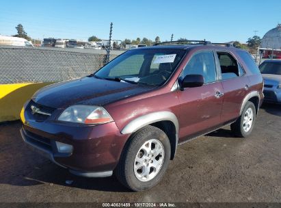 2001 ACURA MDX Burgundy  Gasoline 2HNYD186X1H510496 photo #3