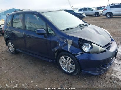 2008 HONDA FIT SPORT Blue  Gasoline JHMGD38698S036264 photo #1