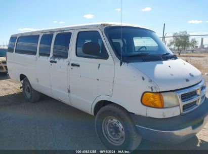 2001 DODGE RAM WAGON 3500 White  Gasoline 2B5WB35Z91K538363 photo #1