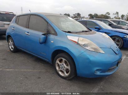 2012 NISSAN LEAF SL Blue  Electric JN1AZ0CP1CT017611 photo #1