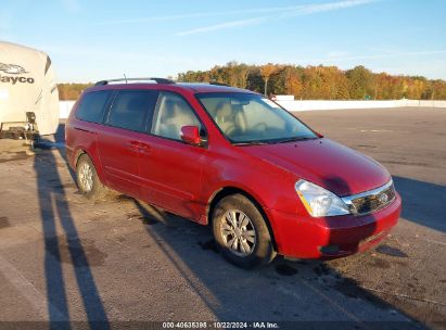 2012 KIA SEDONA LX Red  Gasoline KNDMG4C77C6434642 photo #1