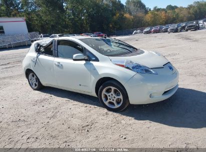 2012 NISSAN LEAF SL White  Electric JN1AZ0CP1CT019486 photo #1