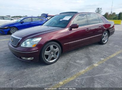 2005 LEXUS LS 430 Burgundy  Gasoline JTHBN36FX55006954 photo #3