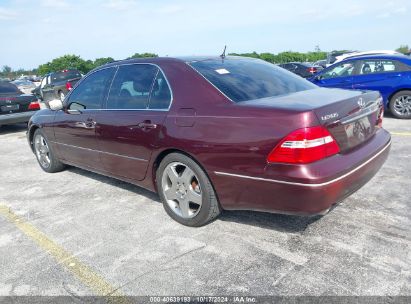 2005 LEXUS LS 430 Burgundy  Gasoline JTHBN36FX55006954 photo #4