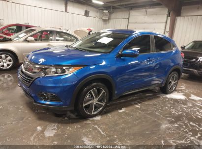 2022 HONDA HR-V AWD EX-L Blue  Gasoline 3CZRU6H78NM726316 photo #3