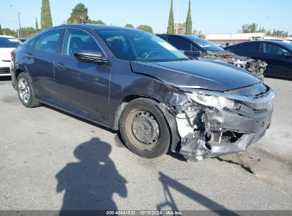 2016 HONDA CIVIC LX Gray  Gasoline 19XFC2F50GE224659 photo #1