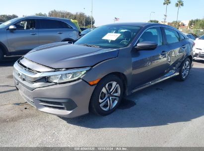 2016 HONDA CIVIC LX Gray  Gasoline 19XFC2F50GE224659 photo #3