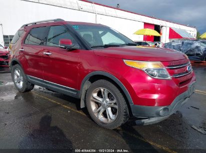 2013 FORD EXPLORER LIMITED Red  Gasoline 1FM5K8F88DGC86801 photo #1